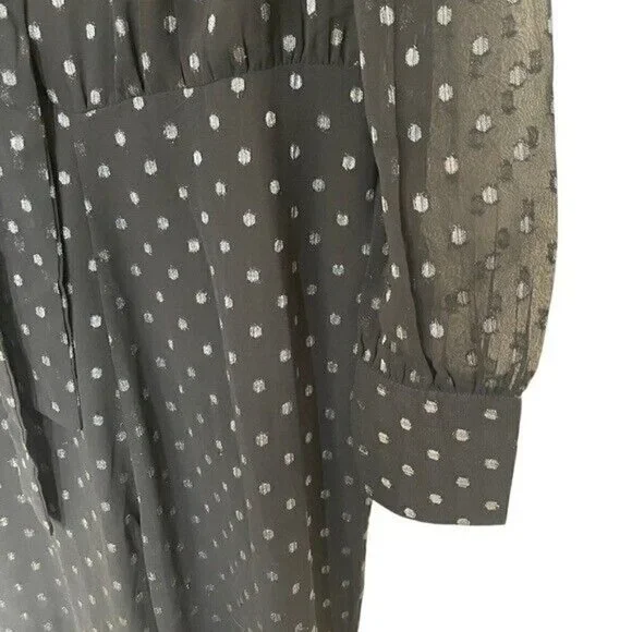 Walter Baker Emory Jumpsuit Black and Silver Women’s Size Medium